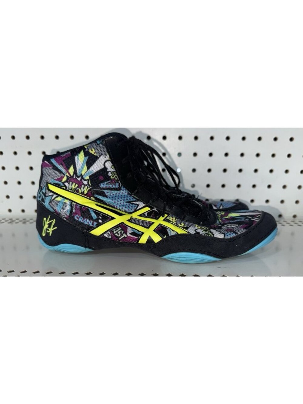 ASICS JB Elite V2.0 Mens Wrestling Shoes Size 9 Cosmic Graffiti J501Q